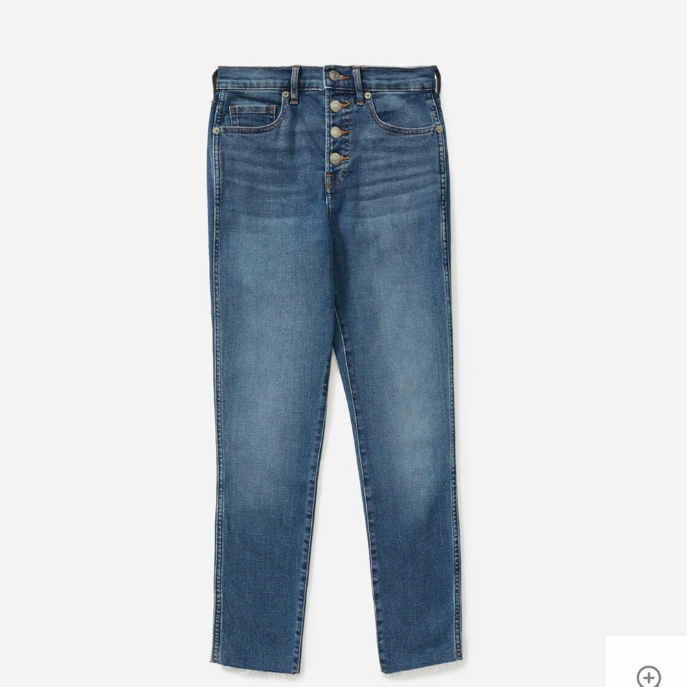 Everlane Stretch High-Rise Skinny Button Fly Jeans